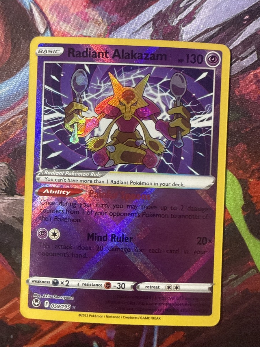 Radiant Alakazam #59 Pokemon Silver Tempest