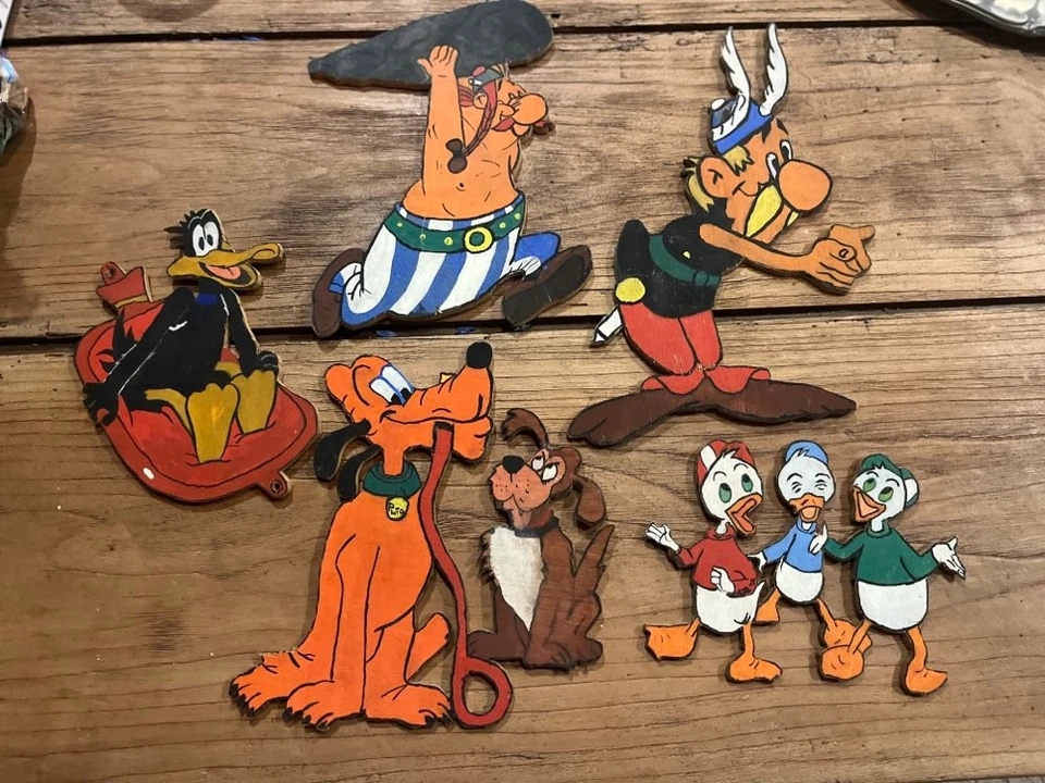 Lot figurines en bois vintage - Photo 1/4