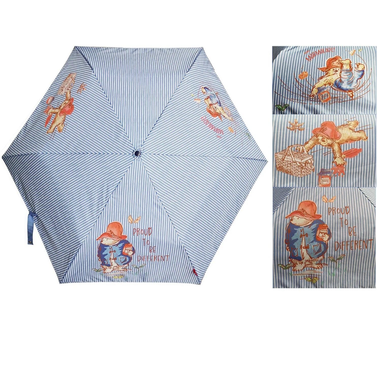 Paddington Bear Folding Umbrella Lightweight Portable Compact Blue Marmalade