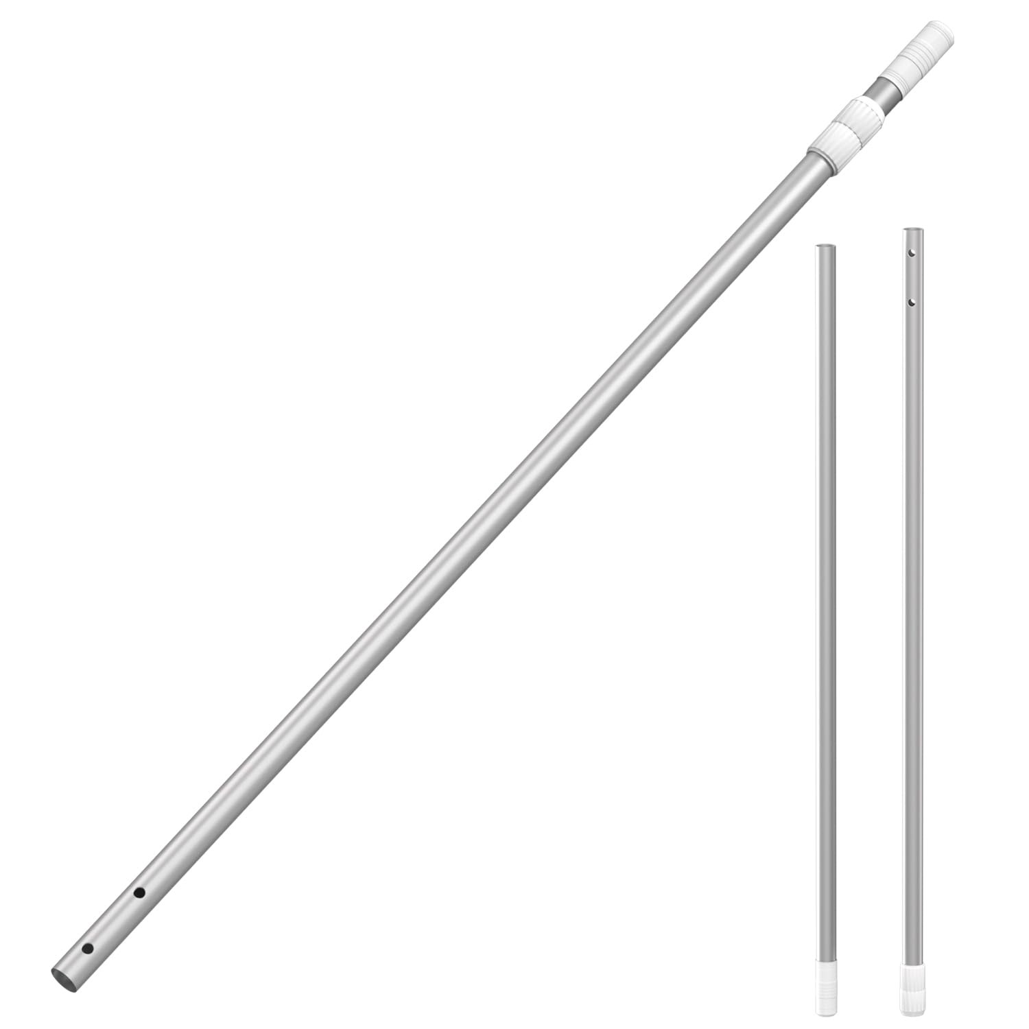 Pool Pole Telescopic, 8FT Aluminum Lightweigh Swimming Pool Pole, Adjustable ...