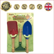 Durable Junior Gardening Set with Wooden Handles - Perfect for Kids Outdoor Fun