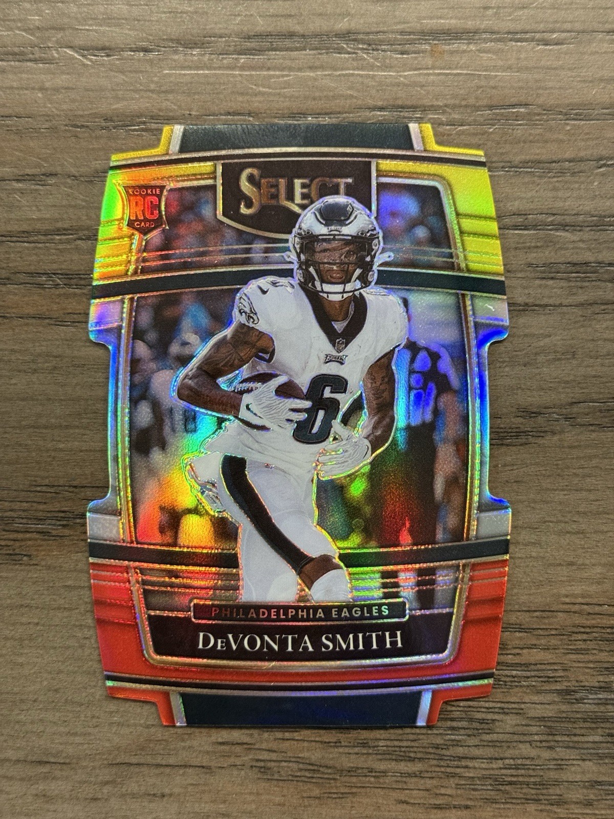 2021 NFL Panini Select - Concourse Red Yellow Prizm Die-Cut #49 Devonta Smith RC