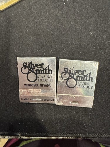 Silver Smith Wendover Casino Silver Foil Full LOT OF 2 Strike Matchbook
