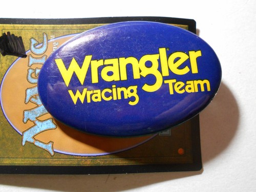 AD0250: Wrangler Wracing Team cello pinback button 2.75"