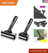 2Pcs Rubber Roller Brayer Rollers Hard Rubber 4 and 2.2 Inch for Printmaking ...
