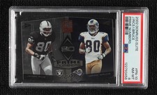 2002 Donruss Elite Prime Numbers 1034/1600 Jerry Rice Isaac Bruce PSA 8 HOF 15wb