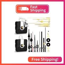 2Pcs Quartz Clock Mechanism Kit, Wall Clock Mechanisms Mattery Powered Replaceme