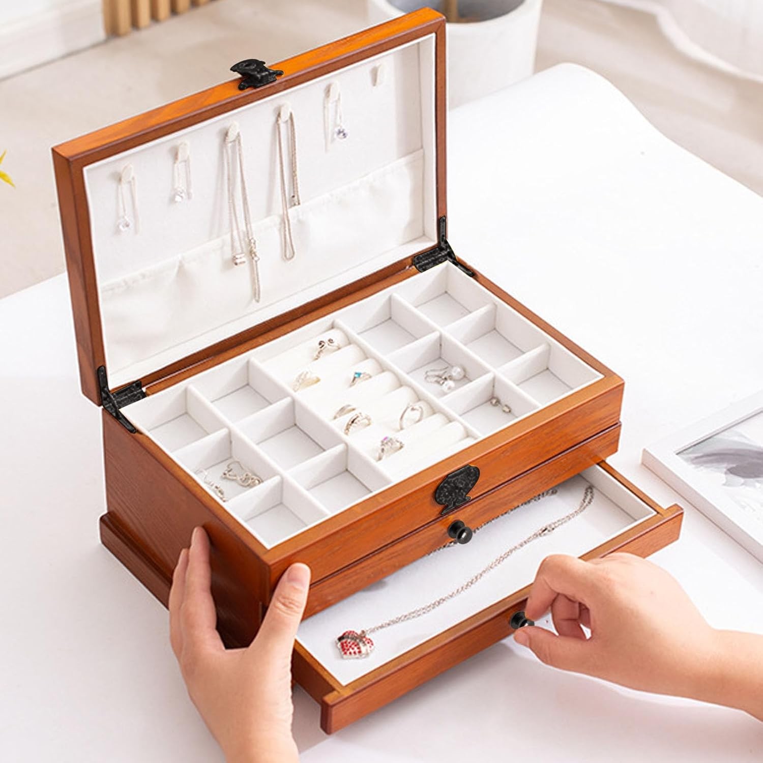 32pcs Mini Drawer Pulls, 0.37inch Small Knobs for Diameter 0.37, Black 