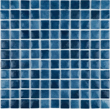 Dark Blue Glass Mosaic Tiles for Kitchen, Bathroom Pool - 5 Sheets, 4.84 Sq.Ft