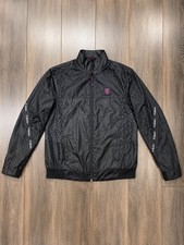 T-Mobile Mens Medium Black Pink Windbreaker Jacket Employee Uniform Techwear