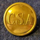 CIVIL WAR CONFEDERATE ARMY GENERAL SERVICE "C S A" BUTTON ALBERT # CS-81-B COAT