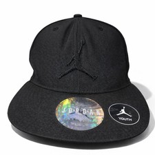 Air Jordan Jumpman Cap Hat Youth Baseball Flat Brim Black Adjustable
