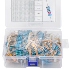 130 Values 650PCS Resistor Kit 2W 1 Metal Film Resistors 1 Ohm-3M Ohm Assort...