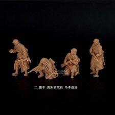 miniature 1/72 figure WWII German Winter soldiers Combat Infantry Figurines