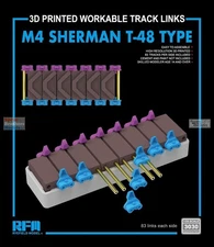 RFMRM3030 1:35 Rye Field Model M4 Sherman T-48 Type Workable Track Set (3D