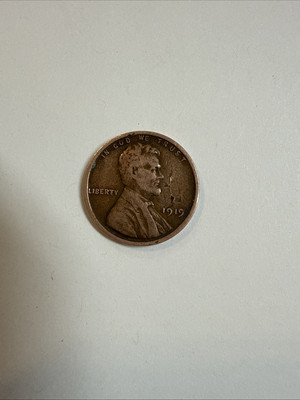 1919 Wheat Penny No Mint Mark 