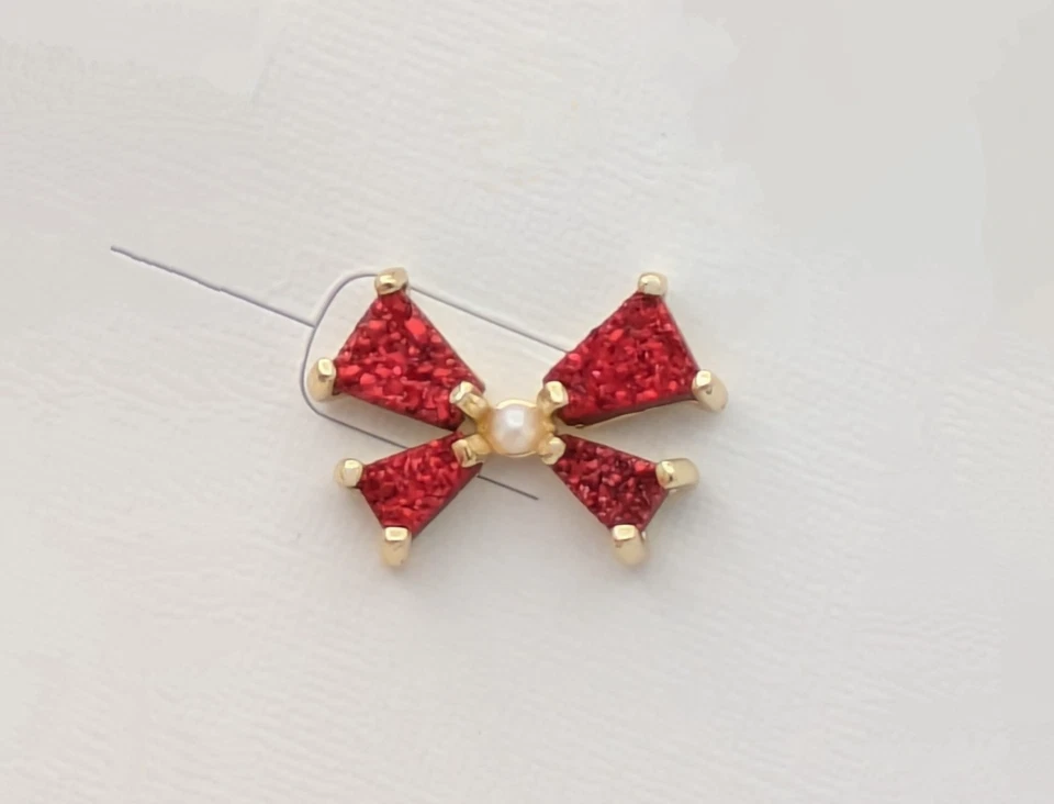 Aretes Kendra Scott chapados en oro rojo con lazo Drusy con DB Foto 2 de 4