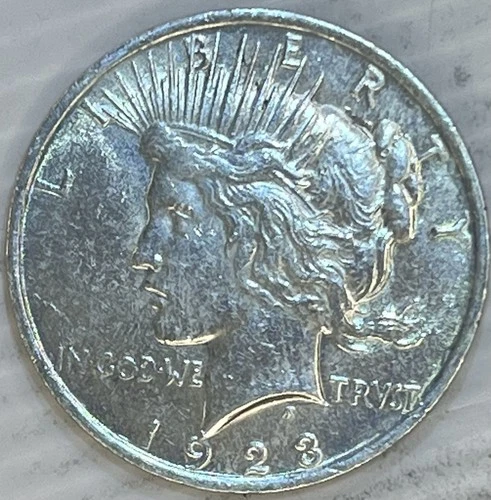 1923 Silver Peace Dollar Uncertified About Uncirculated Condition