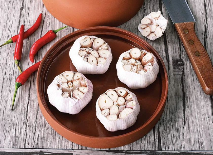 🧄 NEW Romertopf Eurita Terra Cotta Garlic Roaster LARGE Natural | Oven Safe 🍽️
