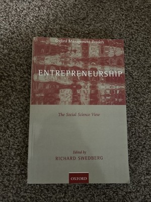 Entrepreneurship The Social Science View
