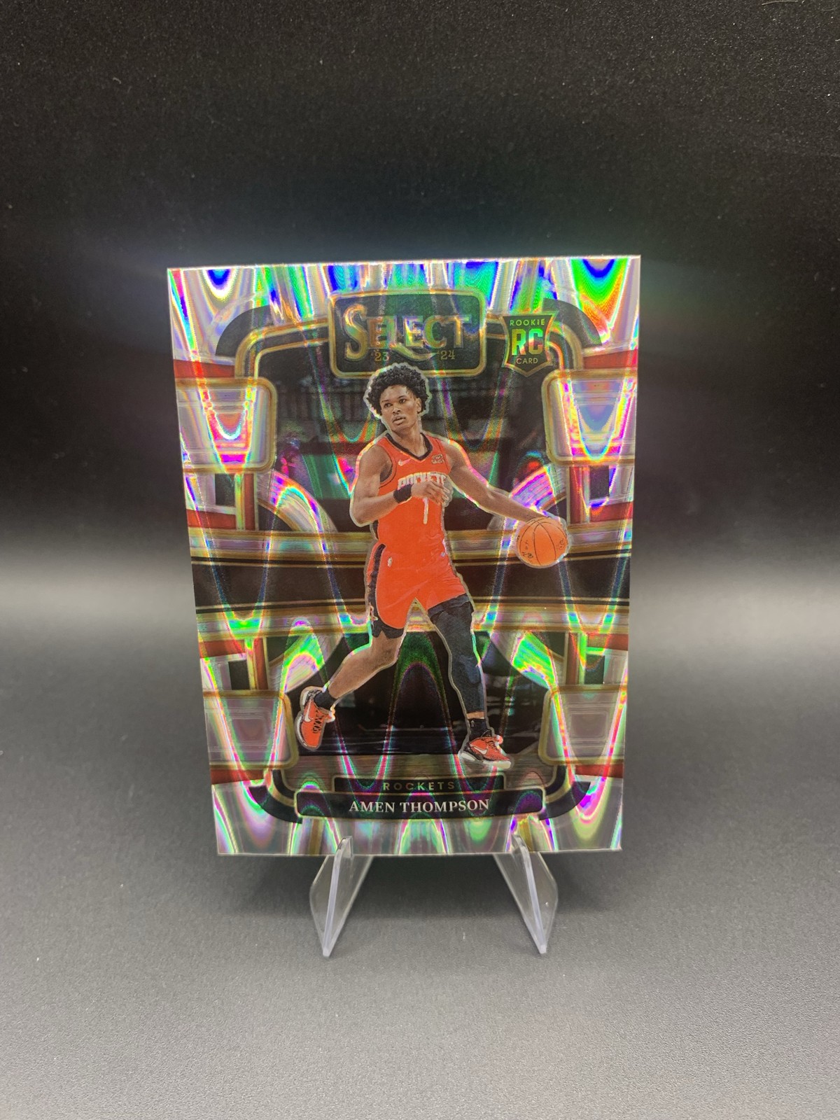 2023-24 Panini Select - Concourse Amen Thompson #96 Tectonic Prizm (RC)