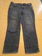 J. Jill Cropped Jeans Size 10 Blue Pockets Stretch Comfort