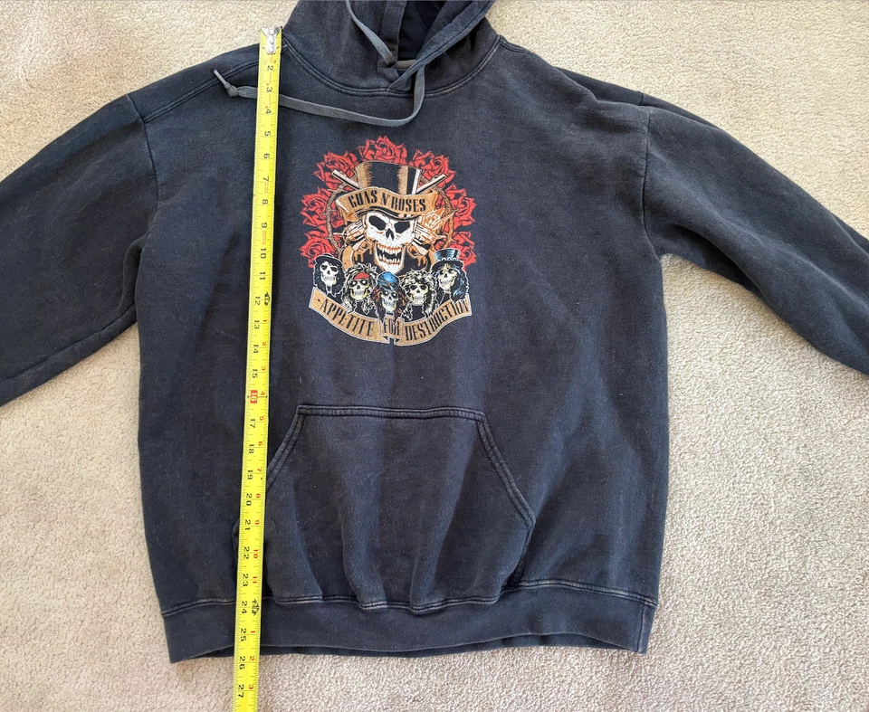 Vintage 89 Guns N' Roses LA Coliseum oct Concert T-Shirt hooded sweater Large M - Image 3 of 4