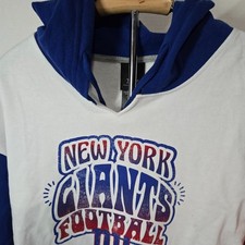 NFL Team Apparel Kids Girls New York Giants Hoodie White Blue Red Size Small 3/5