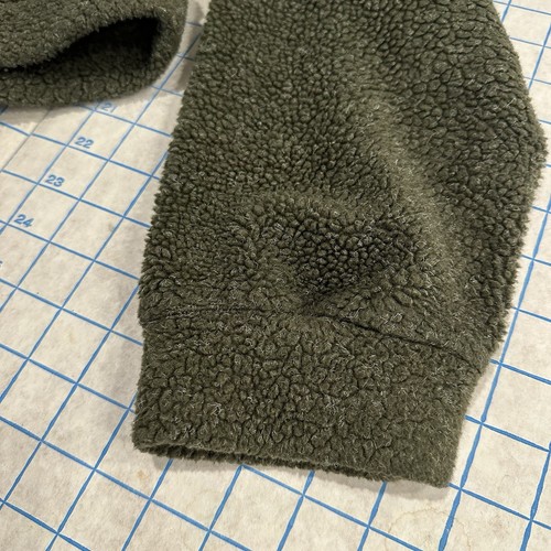 Vintage Earth Tone Deep Pile Sherpa Fleece Sweater Mock Boxy XXL Black Mountain - Picture 9 of 17