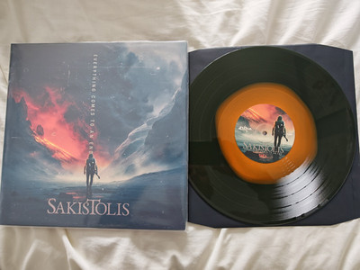 SAKIS TOLIS  EVERYTHING COMES TO AN END 12''ORANGE IN SWAMP GREEN VINYL LP NEW