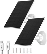 2W Solar Panel for Security Cameras, 5V Solar Charger