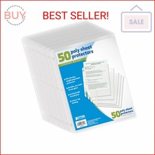 Better Office Products Clear Sheet Protectors, 50 Pack Sheet Protectors 8.5 x 11