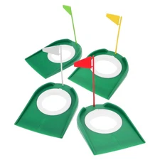 4 Pcs Golf Putting Cup Decorative Flags Backyard Garage Accessories
