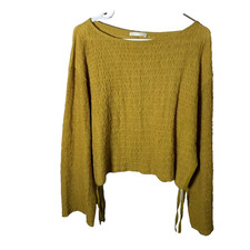 Zara Blouse Womens Large Cropped Long Sleeve ...