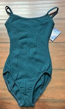 NWT Motionwear Small Adult Turquoise Camisole w Darts Ballet Dance Leotard