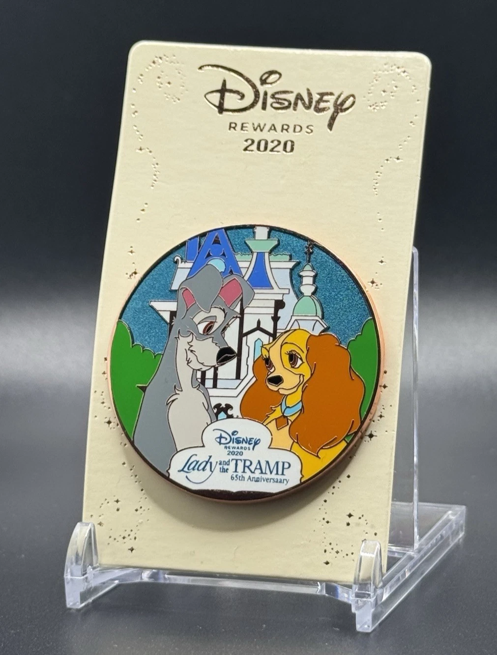Disney Pin Lady and the Tramp 65th Anniversary Disney Visa Rewards 2020 Error