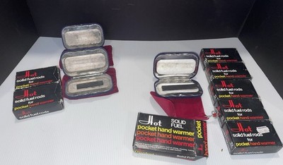 VTG Lot Of Stesco #296 Solid Fuel Pocket Hand Warmer With #297 Solid Fuel Rods