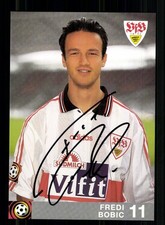 Fredi Bobic Autogrammkarte VfB Stuttgart 1996-97 Original Signiert