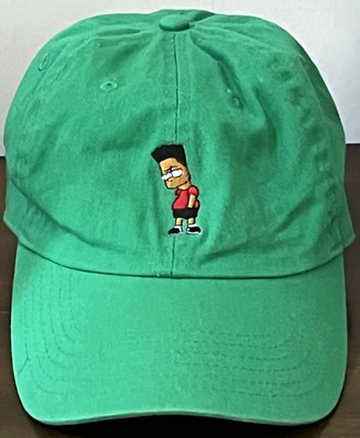 #ad Black Bart Simpson Parody Novelty Cap Simpsons Strap Back Hat Green RARE OSFA $10.00