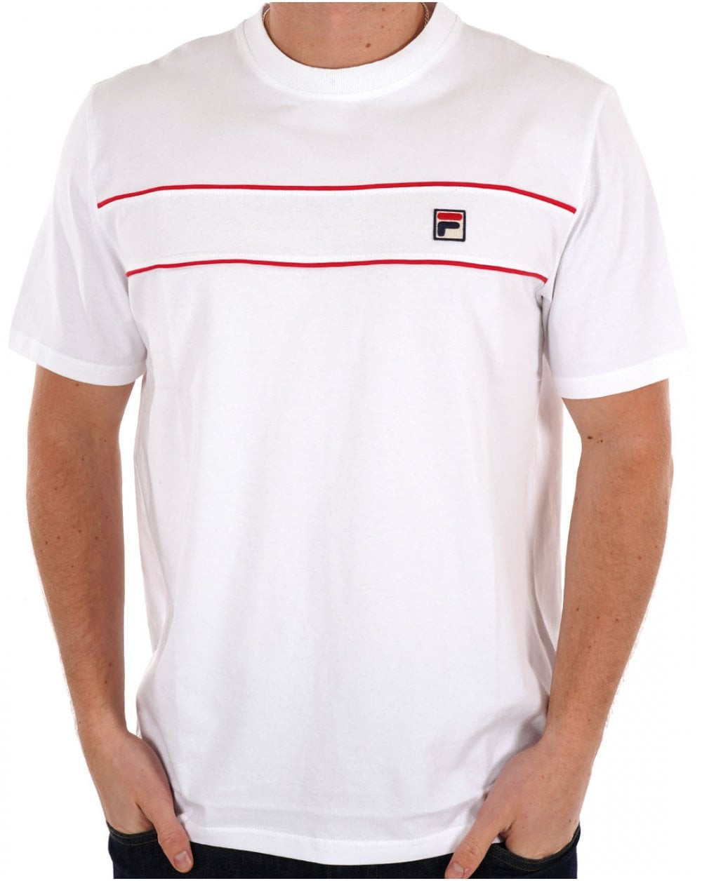 T shirt Fila Vintage Williams Bianco Rosso