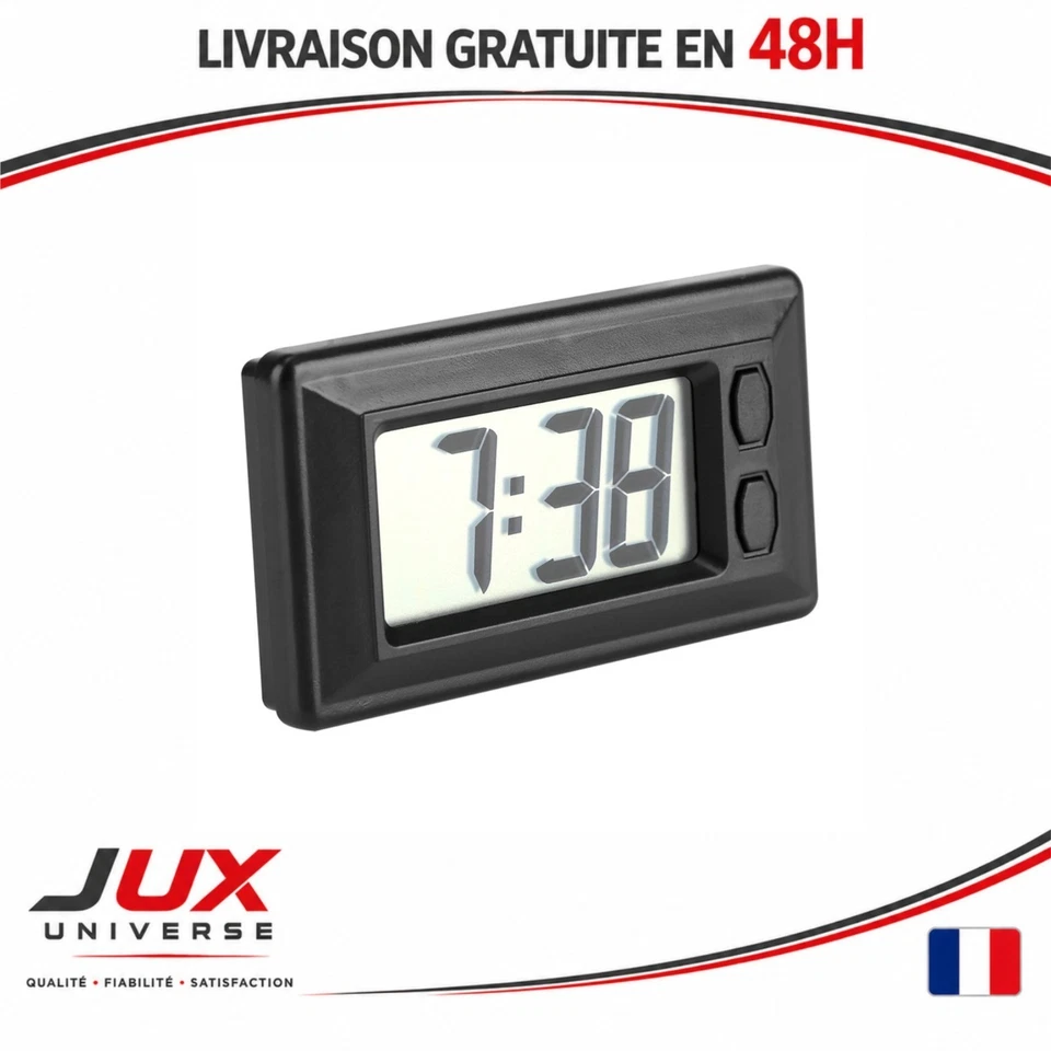 Horloge numérique Fydun pour tableau de bord voiture LCD - Photo 1/4