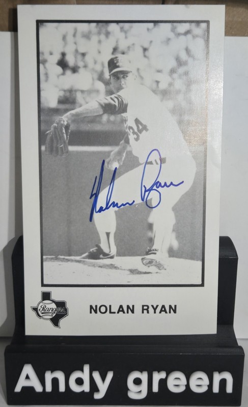 Beautiful BOLD Nolan Ryan Rangers B/W Autograph 3x5 Card 🎉🔥 #NolanRyan #Ranger