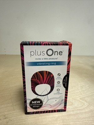 Plus One Vibrating Ring 10-Setting Waterproof Purple Silicone USB Rechargeable