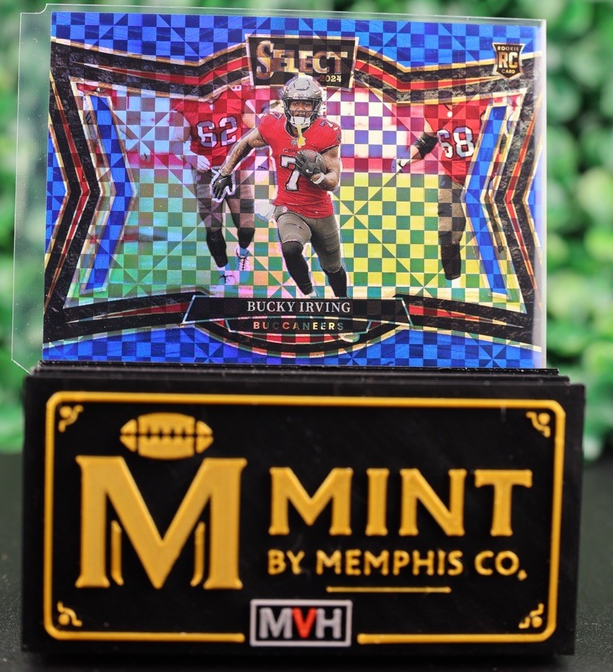 BUCKY IRVING 2024 SELECT FIELD LEVEL ROOKIE BLUE CHECKERBOARD RC /75 BUCS SP