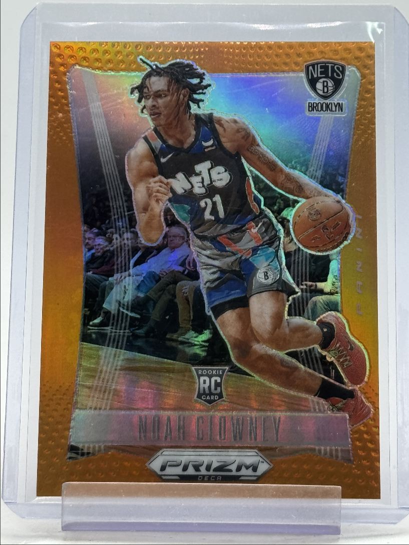 NOAH CLOWNEY 2023-24 PANINI PRIZM DECA ROOKIE ORANGE NETS RC /49 Q0234