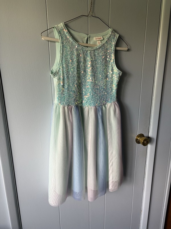Blue Sequence Party Dress Size L (10/12) Cat & Jack