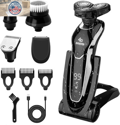 5 in 1 Electric Shaver Razor for Men, Wet/Dry Waterproof Rechargeable with Nose