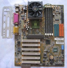Mainboard ABIT SA6 mit CPU / Blende / Sockel ...