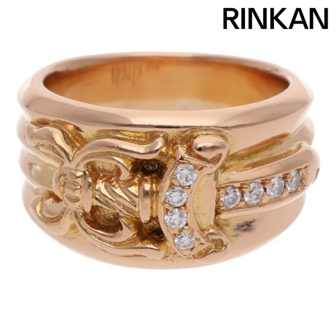 Chrome Hearts 22k Dagger P DMND Pave Diamond Gold Ring Men's Size 21 Used aae9f7