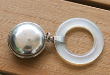 Lovely Vintage Lunt Sterling Silver 925 Teething Ring Baby Rattle 14.4g